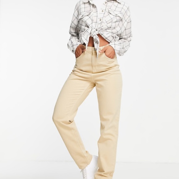 W28 high waisted khaki vintage fit pants - Picture 3 of 5